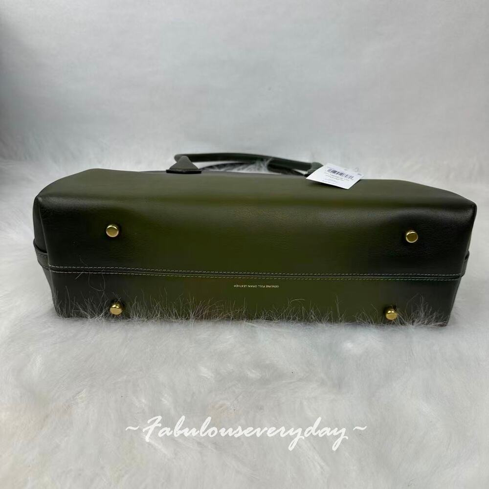 Coach Empire Carryall Bag 34 Shoulder Bag In Leather/Gold/Olive CCC30 NWT - Picture 7 of 9